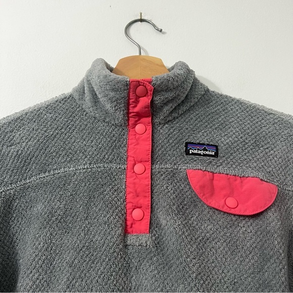 Patagonia Re-Tool Snap-T Fleece Pullover Girls XXL (16-18) Gray Travel School - Picture 2 of 10